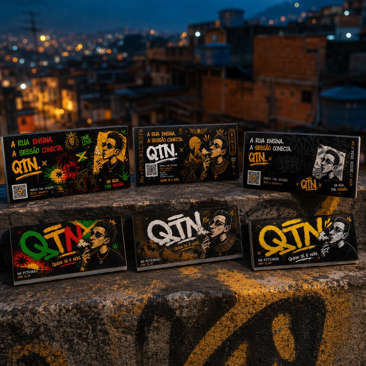 Coleção QTN Papers em cenário urbano